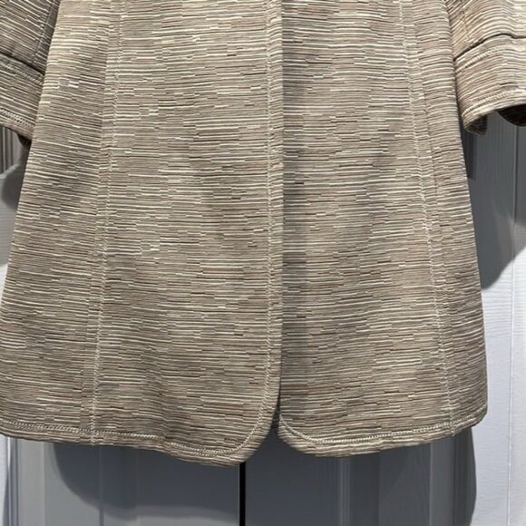 Nine West Textured Gold Cream Lined Long Blazer Size XS - Picture 4 of 14